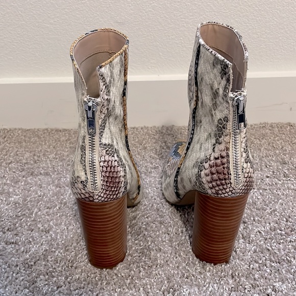 Steve Madden Trista Multicolor Snakeskin Heeled Boots - Picture 2 of 5
